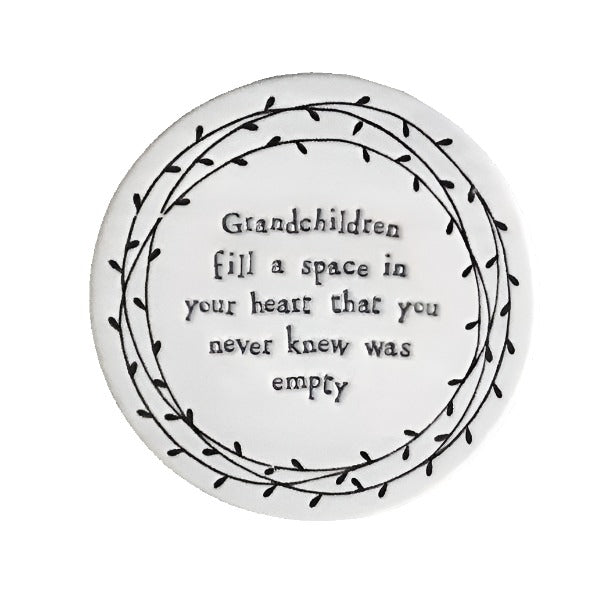 East of India Leaf Coaster - Grandchildren Fill A Space