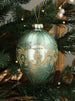 Gisela Graham Matt Pale Green Rococo Glass Egg
