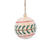 Gisela Graham Natural Wood Ball With Leaf Band Decoration