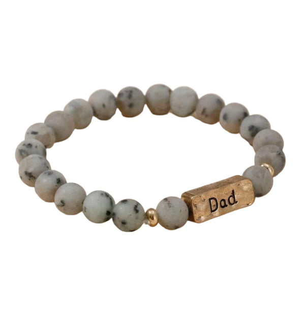 Dad Beaded Bracelet - Assorted Colours