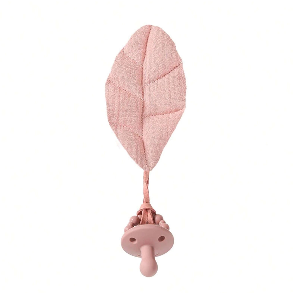 Boho Leaf Pacifier Clip with Dummy