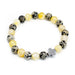 Set of 2 Gemstones Friendship Bracelets - Protection - Dalmation Jasper & Yellow Agate