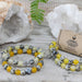 Set of 2 Gemstones Friendship Bracelets - Protection - Dalmation Jasper & Yellow Agate