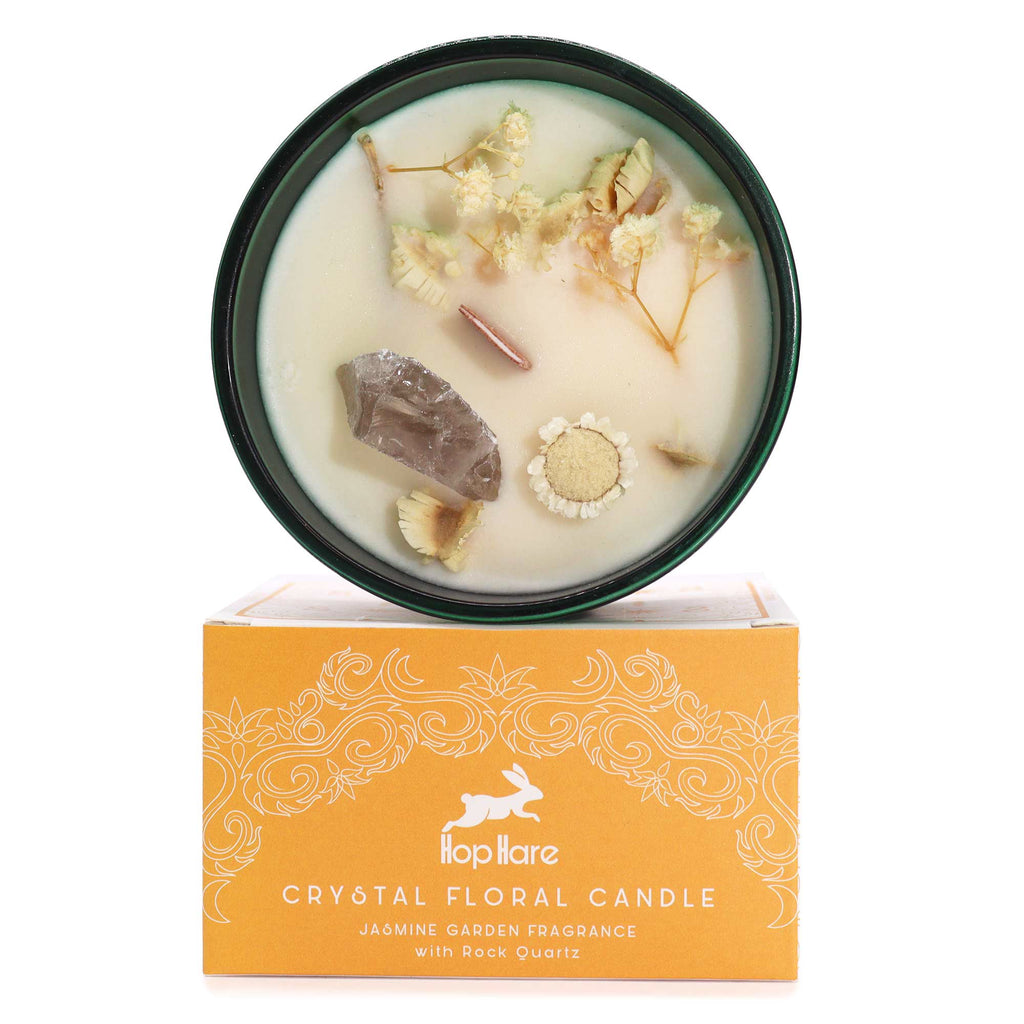 Ancient Wisdom Hop Hare Crystal Magic Flower Candle - The Lion