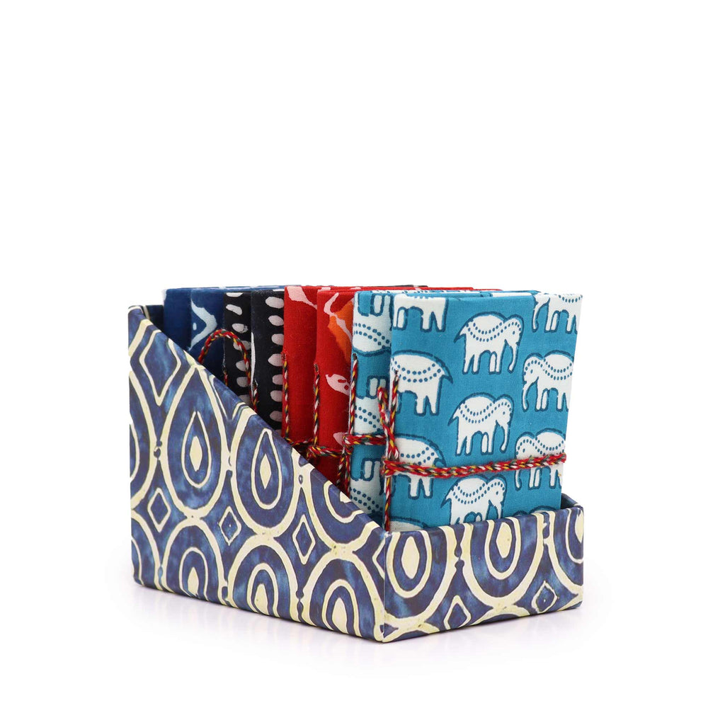Ancient Wisdom Block Print Assorted Cotton Bound Notebook - 8 Designs