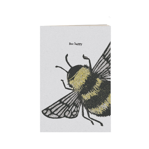 East of India Small Block Print Book - Bee