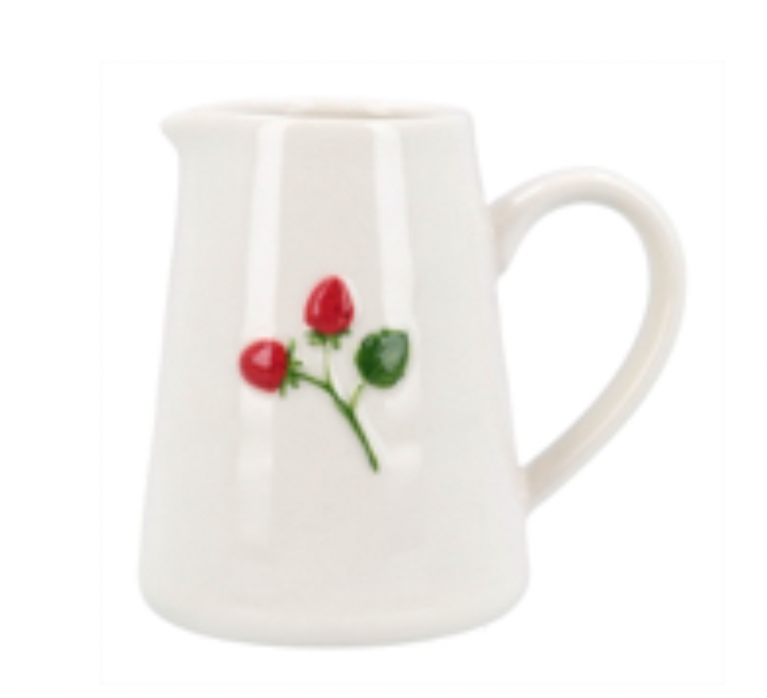 Gisela Graham Strawberries Stoneware Mini Jug