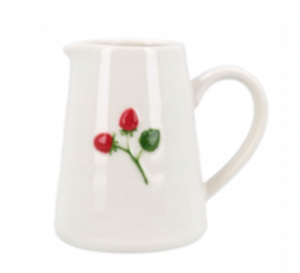 Gisela Graham Strawberries Stoneware Mini Jug