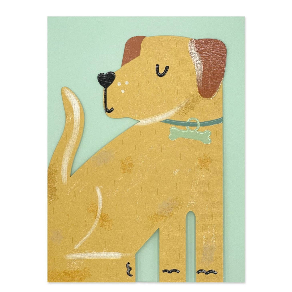 Raspberry Blossom Labrador Greetings Card
