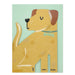 Raspberry Blossom Labrador Greetings Card