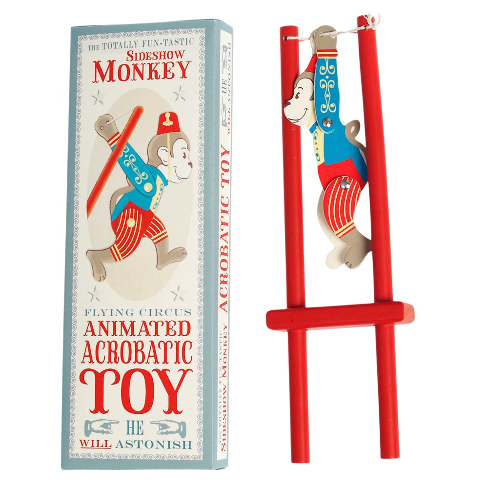 Rex London Wooden Acrobatic Toy - Sideshow Monkey