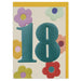 Raspberry Blossom Age 18 Birthday Card