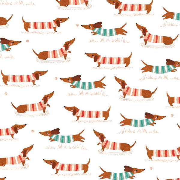 Rex London Wrapping Paper Sheets - Sausage Dog