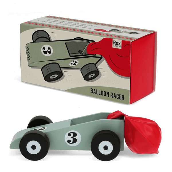 Rex London Wooden Balloon-Powered Racing Car