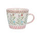 Gisela Graham Ceramic Mug - Pink Band Rosehip