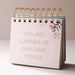 Lisa Angel Weekly Positivity Floral Desktop Flip Chart