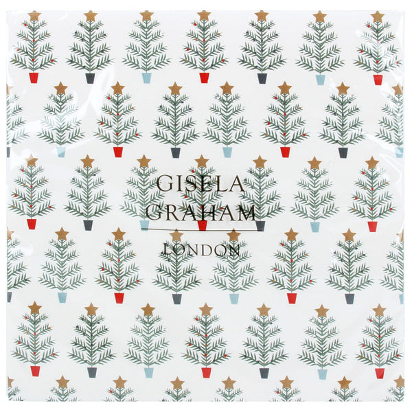 Gisela Graham Trees in Pots Napkins Pack Of 20