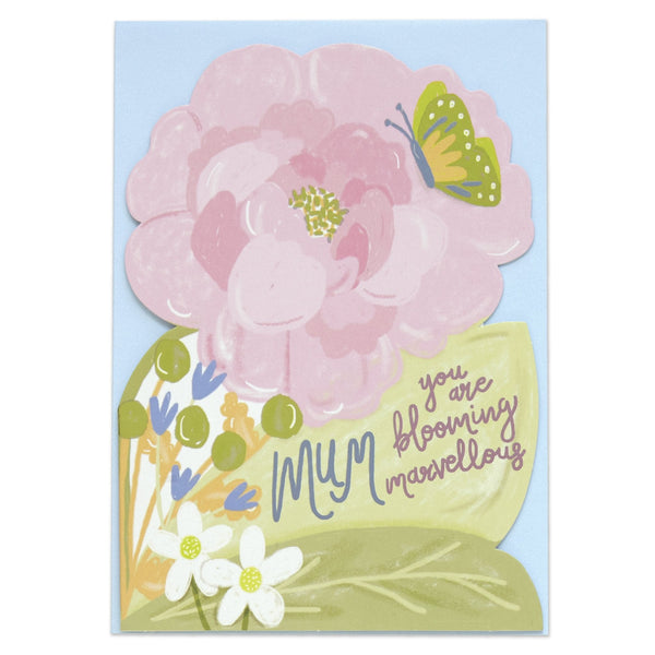 Raspberry Blossom Mum You Are Blooming Marvellous Greetings Card