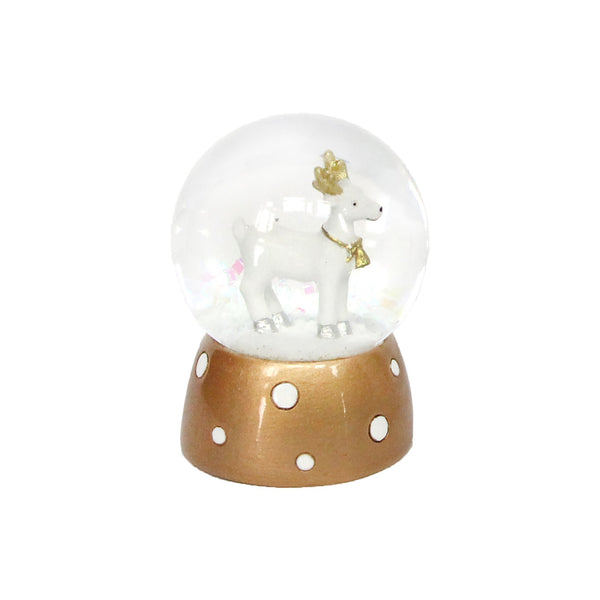 Gisela Graham Mini Snow Globe - Reindeer/Polka Dot