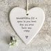 East of India Porcelain Round Heart - Grandchildren Fill Space