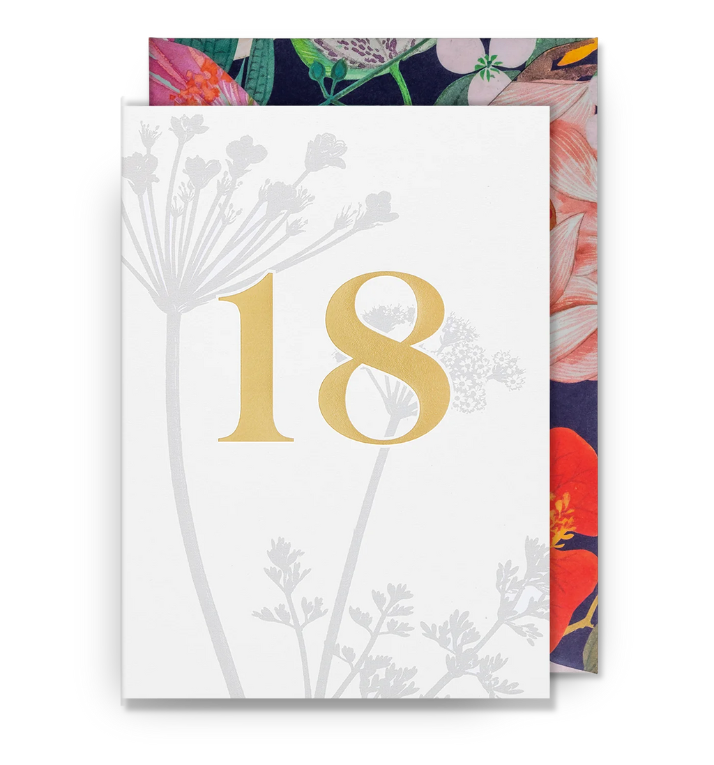 Lagom Design 18 Floral Milestone Birthday Card