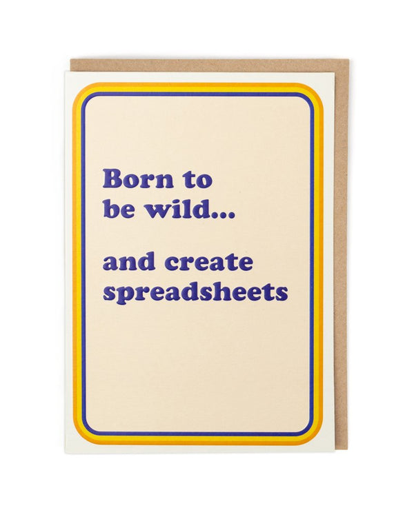 Cath Tate Create Spreadsheets Greeting Card