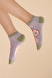 Powder Lilac Paisley Trainer Socks Copy