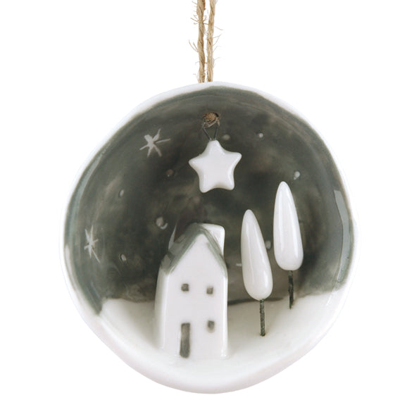 East of India Half porcelain bauble- May your troubles