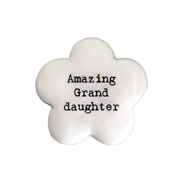 East of India Flower Token - Amazing Grand Daughter