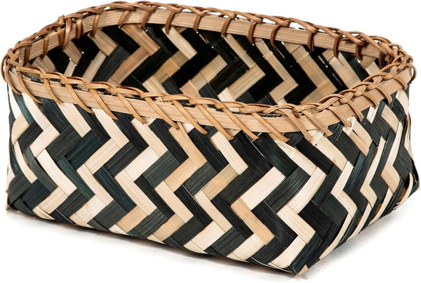 Bamboo Zebra Basket - Black and Natural