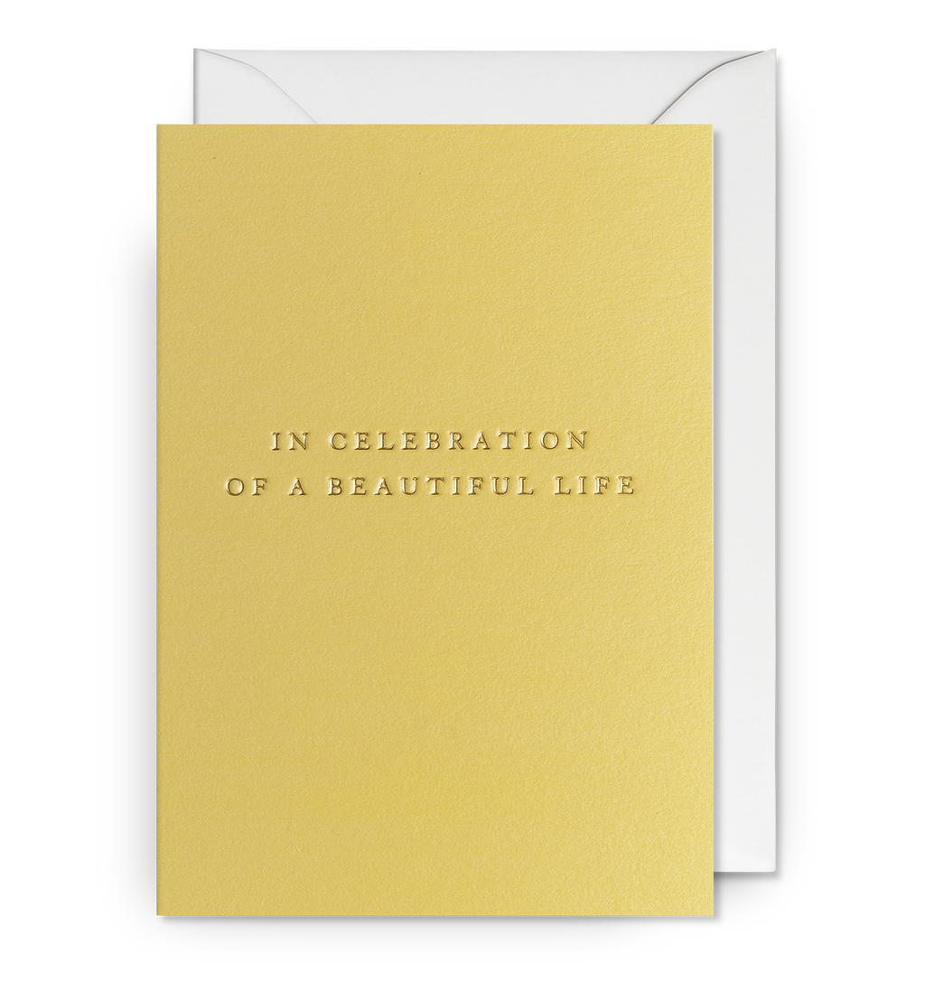 Lagom Design In Celebration of a Beautiful Life Sympathy Card