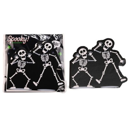 Pack of 12 Halloween Skeleton Paper Napkins