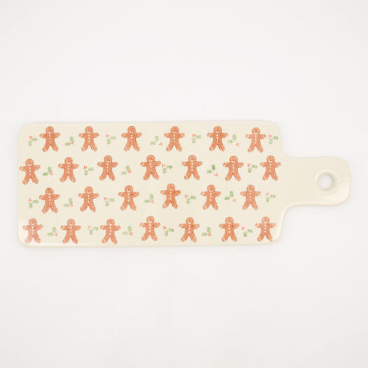 Gisela Graham Gingerbread Cream Ceramic Serving Board