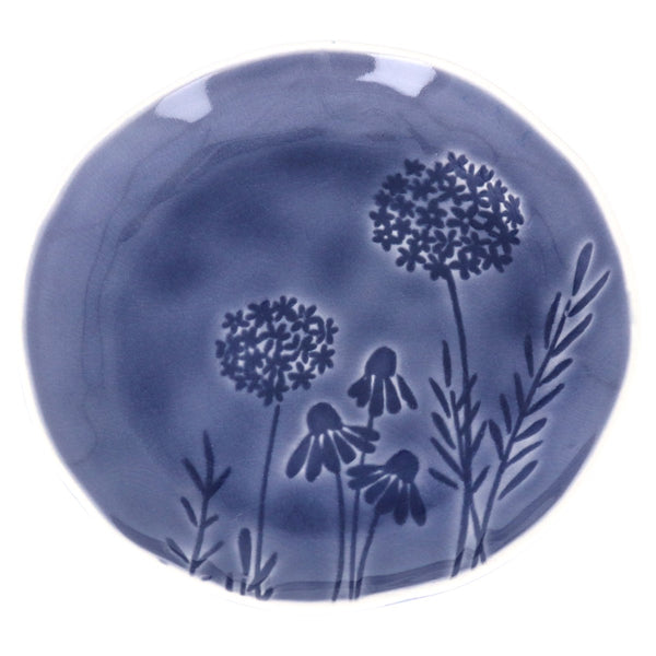 Gisela Graham Blue Meadow Stoneware Side Plate
