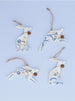 Gisela Graham Blue Meadow Flat Wood Hare Decoration