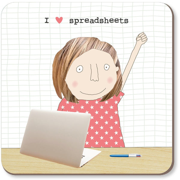 Rosie Made A Thing Spreadsheets Coaster