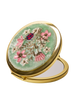 Powder Embroidered Mirror - Aqua Bouquet