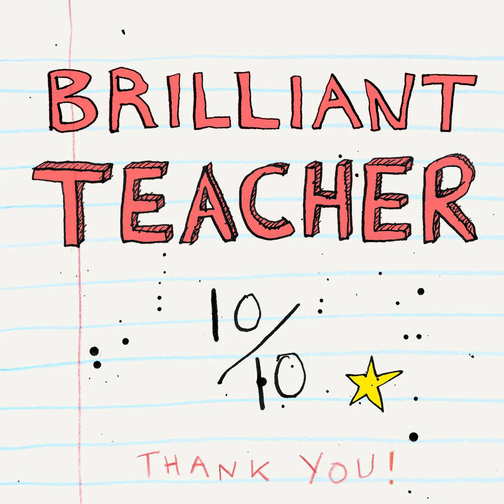 Poet & Painter Brilliant Teacher Greeting Card