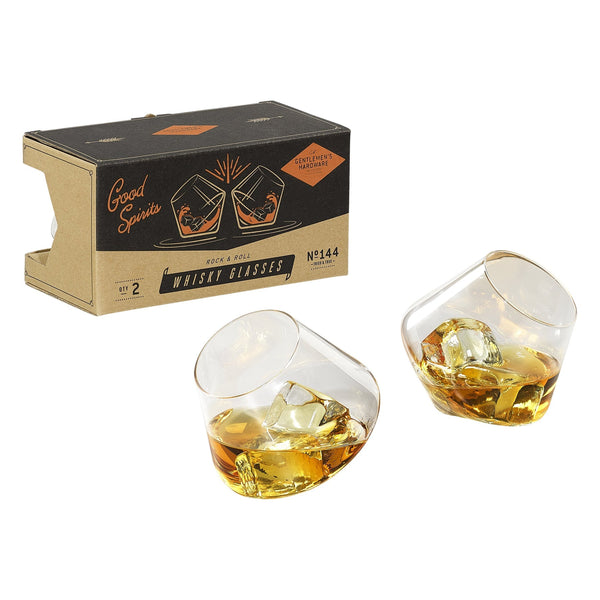 Gentlemen's Hardware Rocking Whiskey Glasses, Set of 2