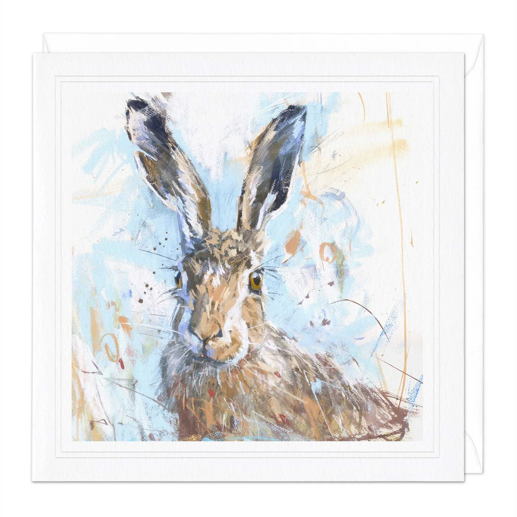 Whistlefish Spring Hare Art Card