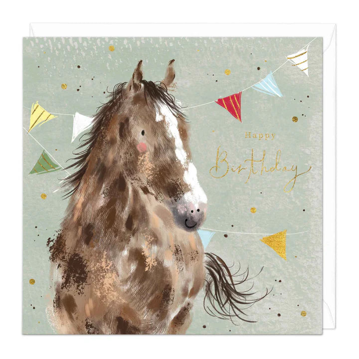 Whistlefish Horse & Bunting Birthday Card