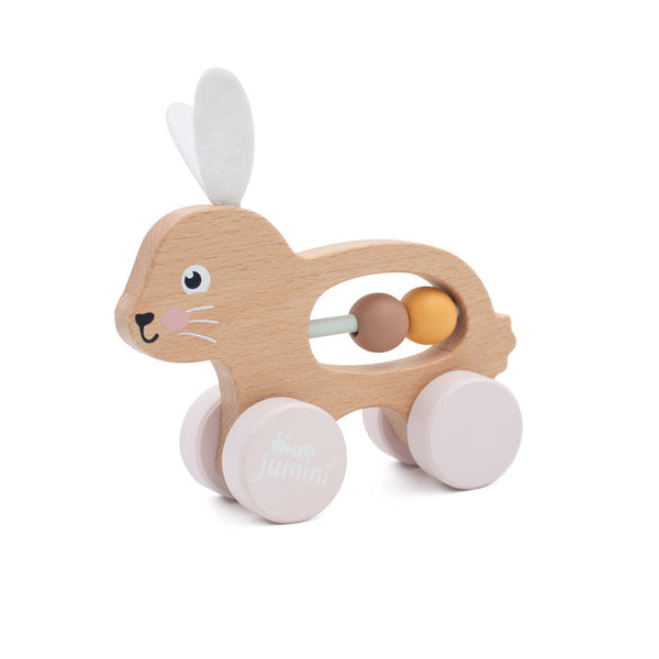 Jumini Wooden Bunny Push Along Bead Coaster
