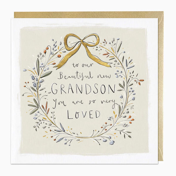 Whistlefish Beautiful Grandson Luxury Christmas Card