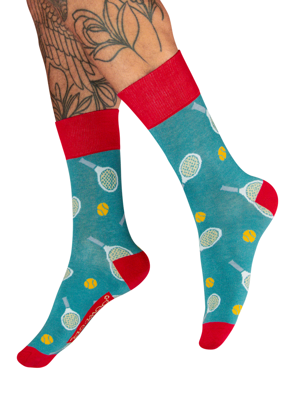 Powder Men's Socks - Centre Court in Teal Blue