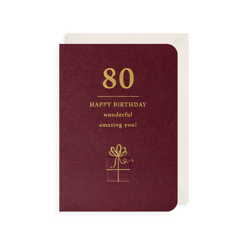 The Art File Age 80 Greetings Card
