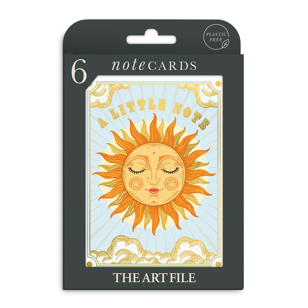The Art File Sunshine Notecard Pack - Pack of 6 Notecards