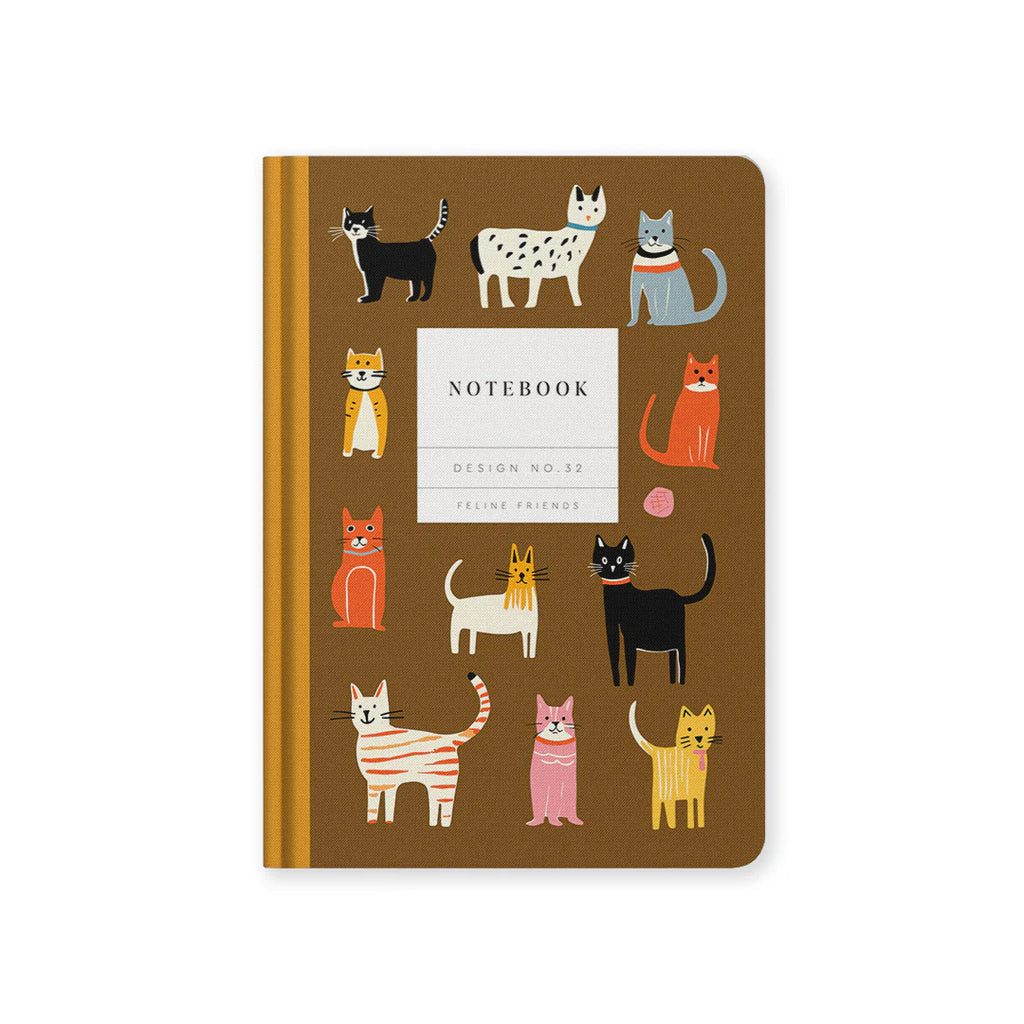 Ohh Deer Design No.32 Feline Friends Kaleido Hardback Notebook