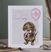 Wrendale 'Little Sausage' dachshund new baby girl card