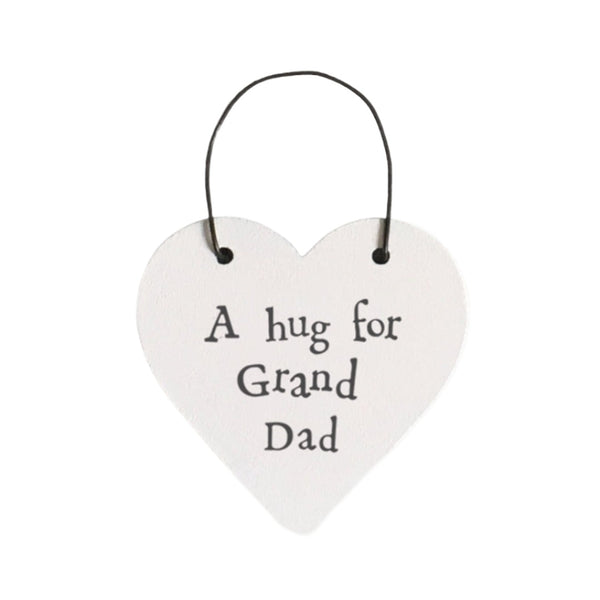 East of India Little Heart Sign - Hug For Grandad