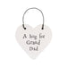 East of India Little Heart Sign - Hug For Grandad